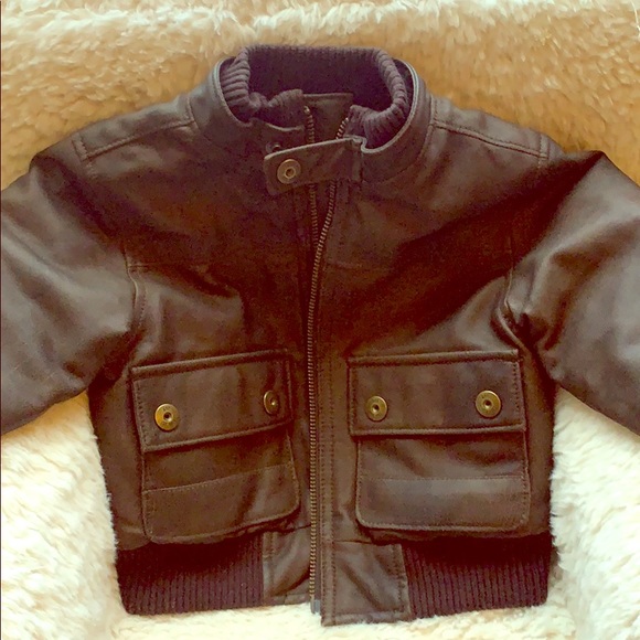baby leather bomber jacket